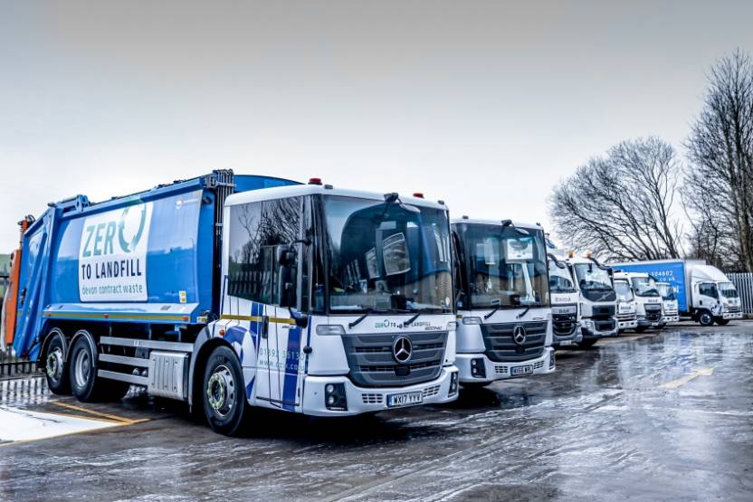 DCW exploite une flotte de 37 camions opérant à partir de trois dépôts. ©Devon Contract Waste