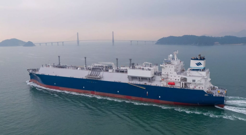 Un navire de transport de gaz naturel liquéfié de GasLog, une compagnie du portefeuille de BlackRock. © GasLog