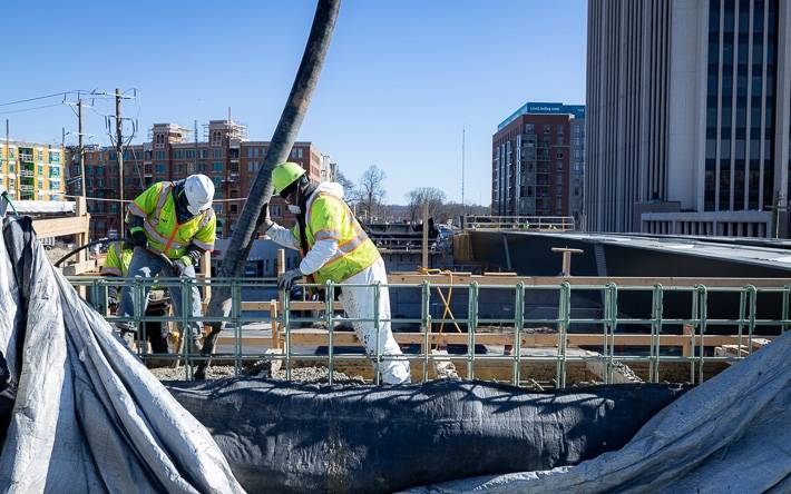 Le chantier de la Purple Line, à Washington D.C.