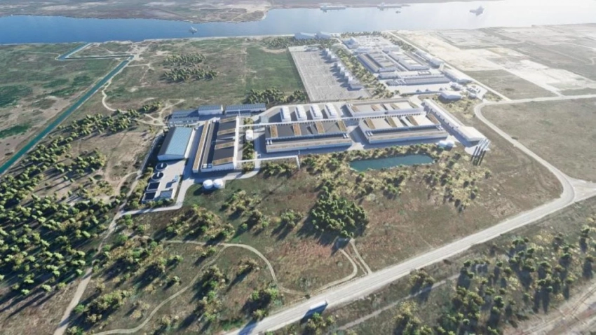 L'usine de Fos-sur-Mer, qui doit être développée à partir de 2028 par H2V. ©H2V