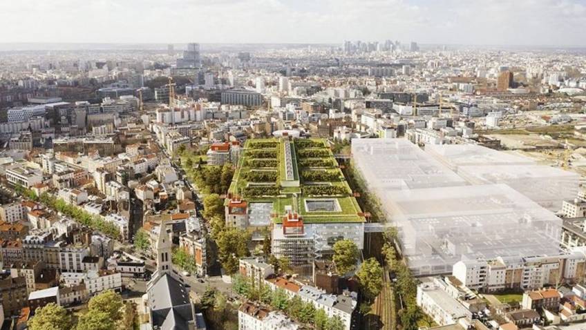 Le futur hôpital du campus hospitalo-universitaire Saint-Ouen Grand Paris-Nord