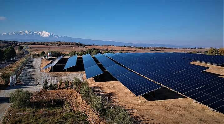 Le parc solaire de Mas d'en Ramis. © Q Energy