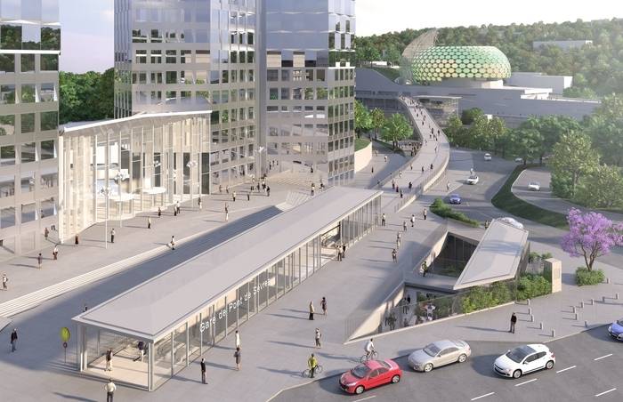 La gare de Pont de Sèvres. © Société du Grand Paris / Agence Duthilleul