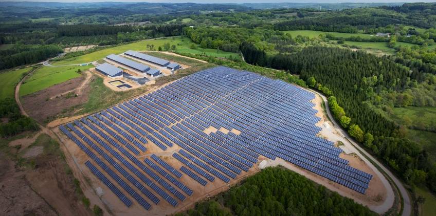 Une centrale solaire développée par TSE à Saint-Martial. © DR