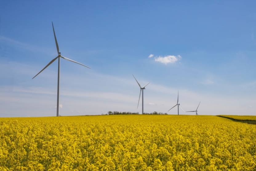 Les quatre parcs éoliens sont répartis entre Le Centre-Val-de-Loire et la Bourgogne.