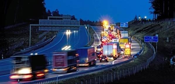 L'A8, entre Munich et Augsbourg, en Allemagne. © Egis