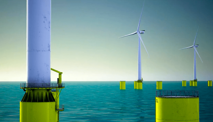 Un projet d'éolien offshore porté par Naval Énergies. © DR