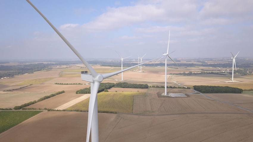 Le parc éolien Tout Vent, en Nouvelle-Aquitaine. 