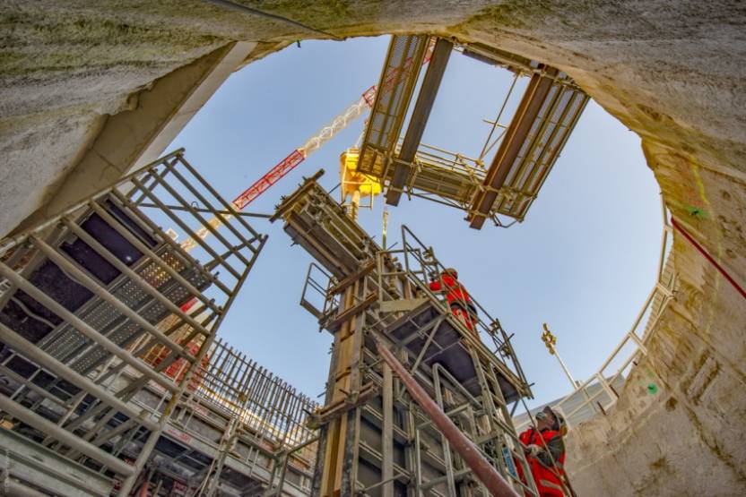 Le chantier du Grand Paris Express se poursuit, comme ici à La Courneuve. © SGP