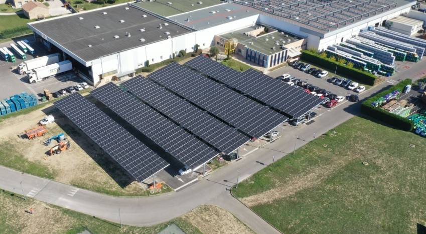 Le site d'Allex, qui développe 498kWc d'énergie solaire, est financé par le biais de cette opération. ©Solveo
