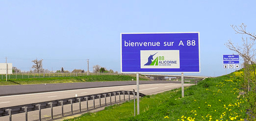 L'autoroute A88 en Normandie. © Alicorne
