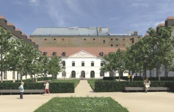 La Cour d’Orléans de l’ancienne école d’état-major de Compiègne.