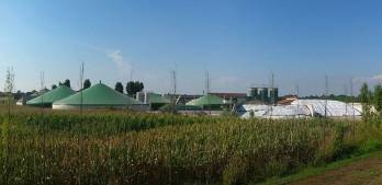 Une installation de biogaz.