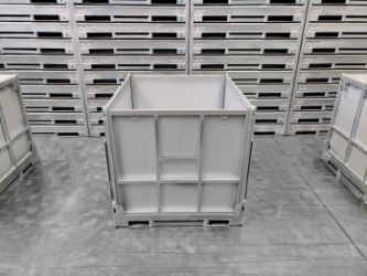 L'un des derniers modèles de caisses réutilisables destiné à l'industrie agro-alimentaire de GPS. © GPS Group