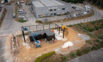 Un centre de données de Stratosfair en construction. © Stratosfair / Thibaud Georges