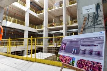 Photo prise lors de la cérémonie de reprise du chantier de construction du complexe hospitalier de © Gaziantep Governement