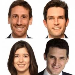 Marco Fontana,  Andrew Furze, Shreya Mali et James Gordon, KKR 