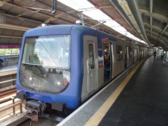 Le métro de São Paulo au Brésil. 