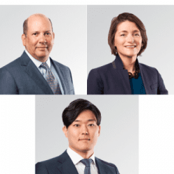 De haut en bas, de gauche à droite : Paul Colatrella, Katherine McElroy et William Kim.