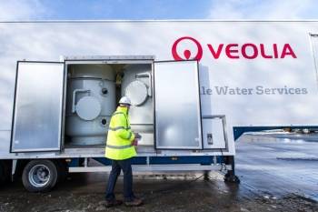 Une citerne de Veolia Water Services. Une citerne de Veolia Water Services.